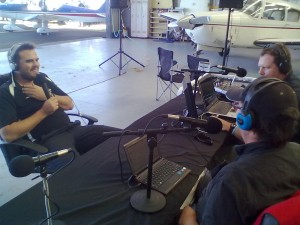 Chris Clark recording with Steve & Grant at WoI 2012